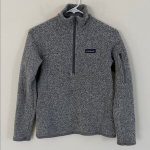 Patagonia Heather Gray Quarter-Zip Fleece Pullover